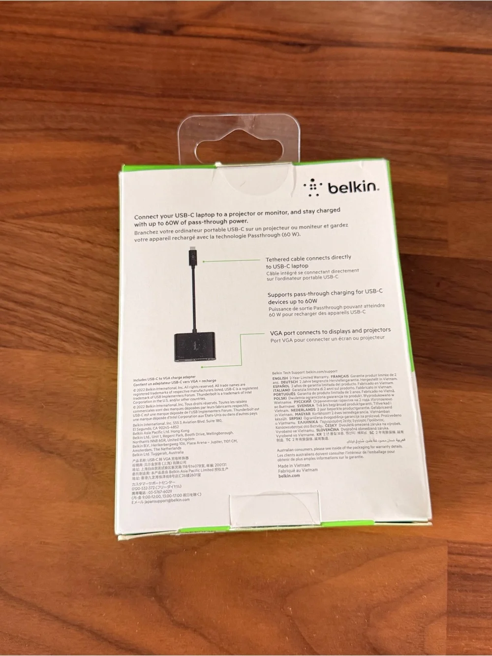 BELKIN USB-C to VGA + Charge Adapter